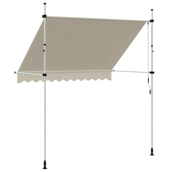 vidaXL Retractable Awning Manual 250 cm Cream