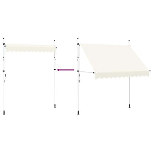 vidaXL Retractable Awning Manual 250 cm Cream