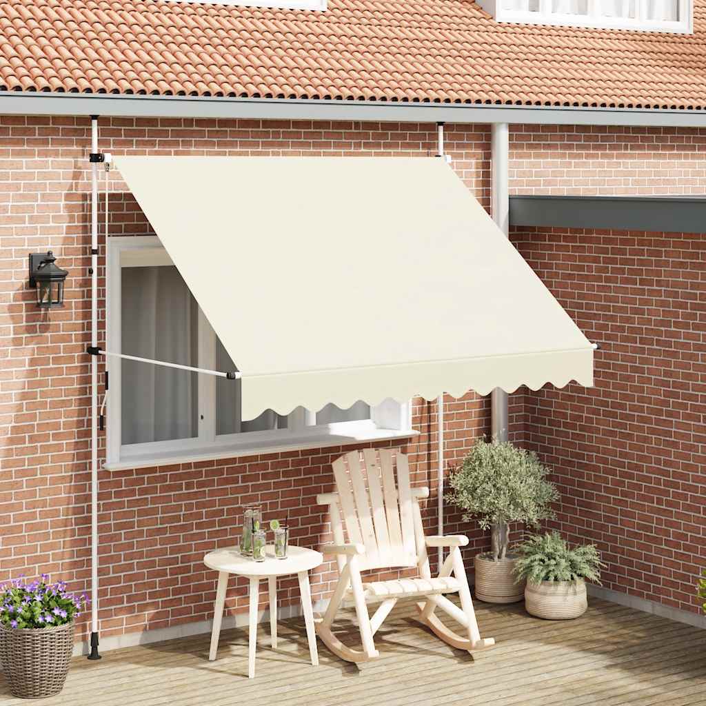 vidaXL Retractable Awning Manual 250 cm Cream