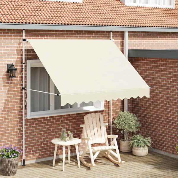 vidaXL Retractable Awning Manual 250 cm Cream