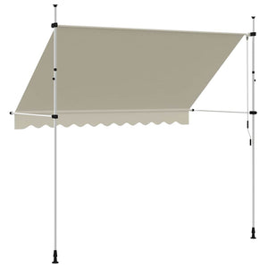 vidaXL Retractable Awning Manual 300 cm Cream