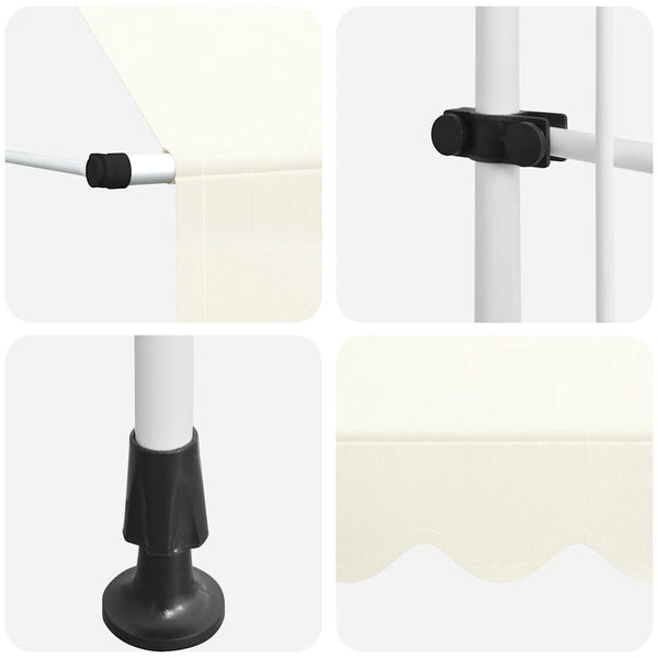 vidaXL Retractable Awning Manual 300 cm Cream