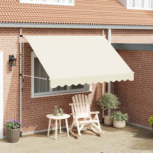 vidaXL Retractable Awning Manual 300 cm Cream