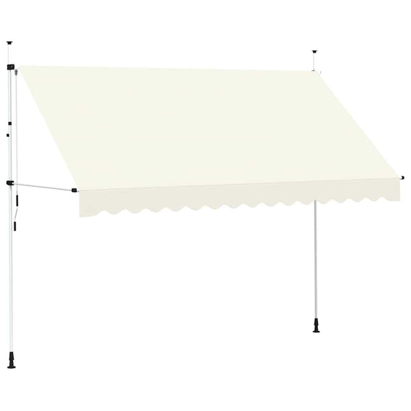 vidaXL Retractable Awning Manual 350 cm Cream