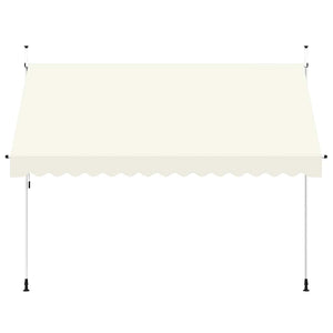 vidaXL Retractable Awning Manual 350 cm Cream