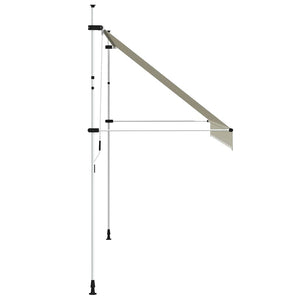 vidaXL Retractable Awning Manual 350 cm Cream