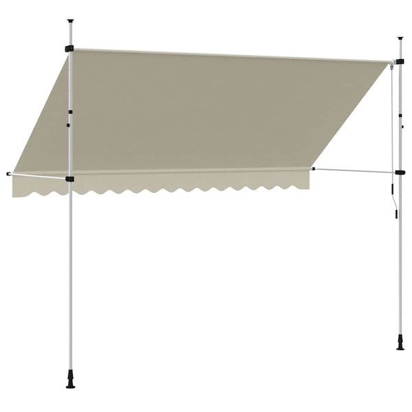 vidaXL Retractable Awning Manual 350 cm Cream