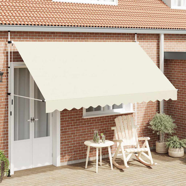 vidaXL Retractable Awning Manual 350 cm Cream