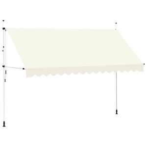 vidaXL Retractable Awning Manual 400 cm Cream