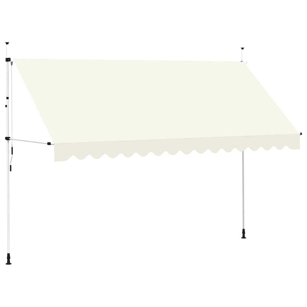 vidaXL Retractable Awning Manual 400 cm Cream