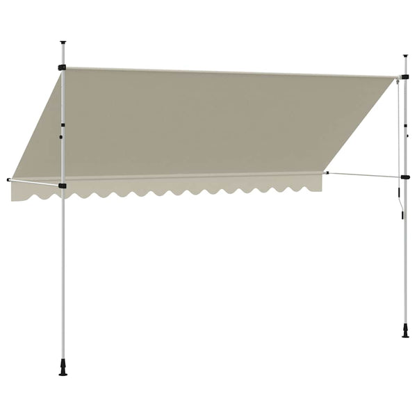 vidaXL Retractable Awning Manual 400 cm Cream
