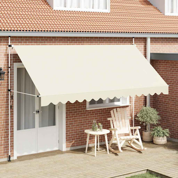 vidaXL Retractable Awning Manual 400 cm Cream