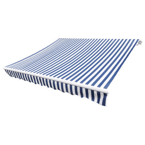 vidaXL Awning Fabric Canvas Blue & White 450x300 cm