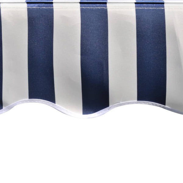 vidaXL Awning Fabric Canvas Blue & White 450x300 cm