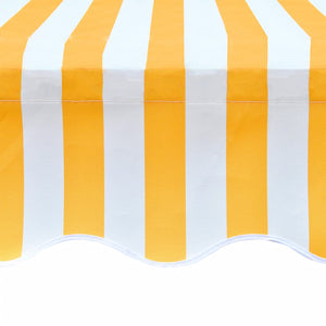 vidaXL Awning Fabric Canvas Orange & White 4.5x3 m