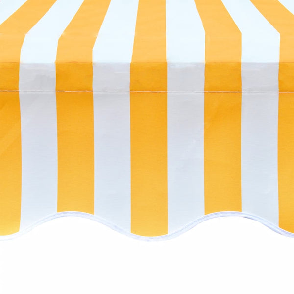 vidaXL Awning Fabric Canvas Orange & White 4.5x3 m