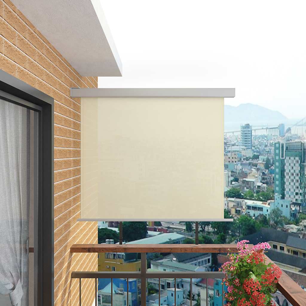 vidaXL Balcony Side Awning Multifunctional 150x200 cm Cream
