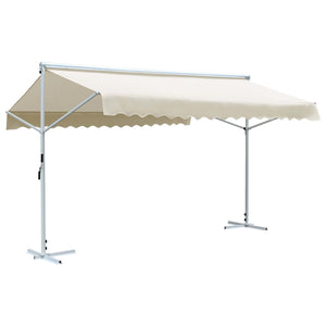 vidaXL Freestanding Awning Cream 4 x 3 m