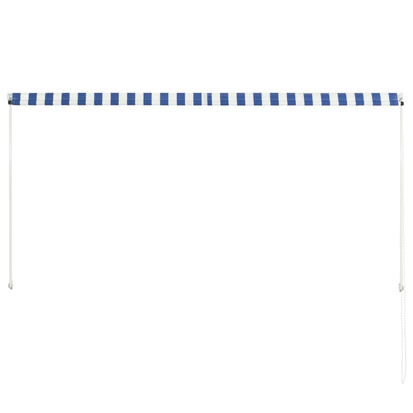 vidaXL Retractable Awning 250x150 cm Blue and White