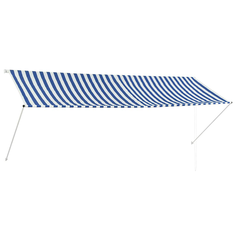 vidaXL Retractable Awning 350 x 150 cm Blue and White