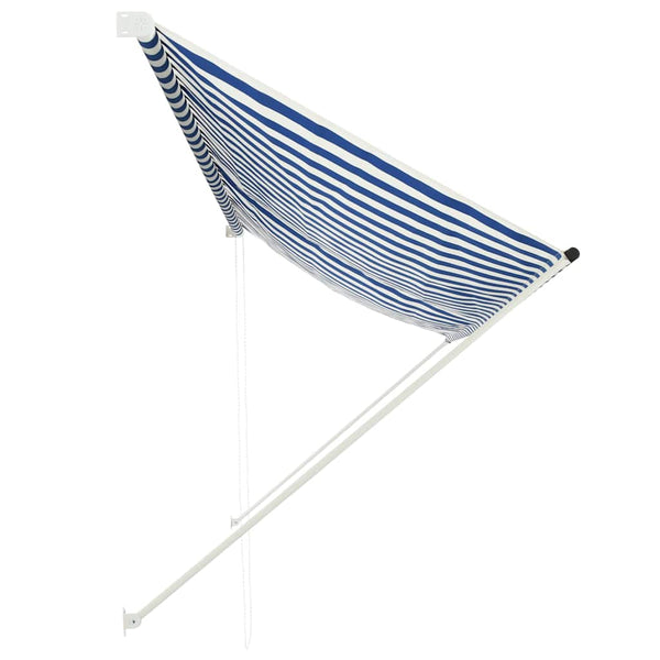 vidaXL Retractable Awning 350 x 150 cm Blue and White