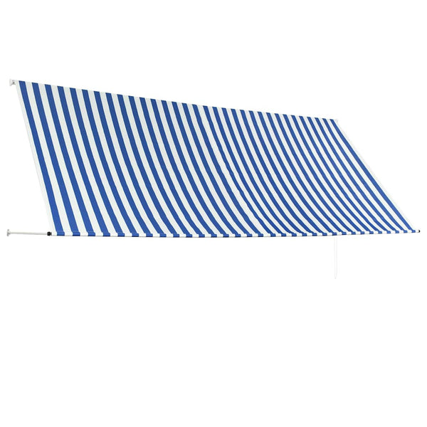 vidaXL Retractable Awning 350 x 150 cm Blue and White