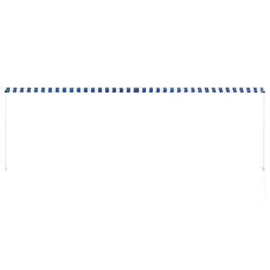 vidaXL Retractable Awning 400 x 150 cm Blue and White
