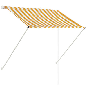 vidaXL Retractable Awning 150x150 cm Yellow and White