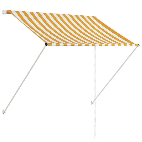 vidaXL Retractable Awning 150x150 cm Yellow and White