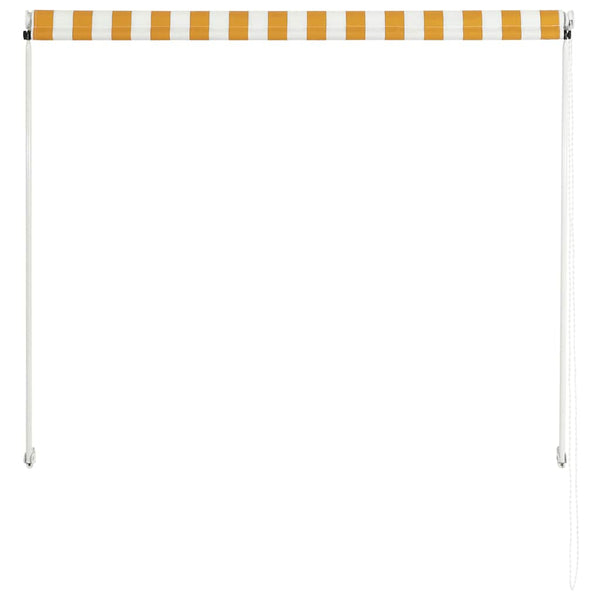 vidaXL Retractable Awning 150x150 cm Yellow and White