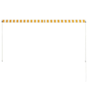 vidaXL Retractable Awning 250x150 cm Yellow and White