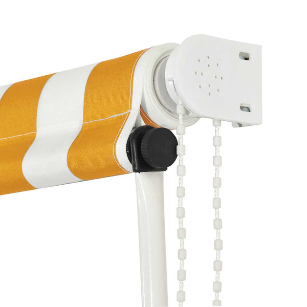 vidaXL Retractable Awning 250x150 cm Yellow and White