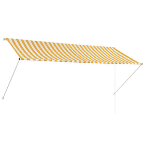 vidaXL Retractable Awning 300x150 cm Yellow and White
