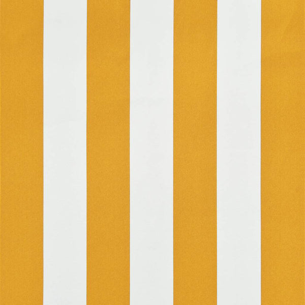vidaXL Retractable Awning Yellow and White 350 x 150 cm