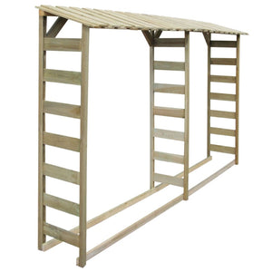 vidaXL Log Storage Shed 300x44x176 cm Impregnated Pinewood