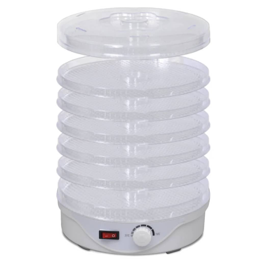 vidaXL Round Food Dehydrator 250 W 6 Trays