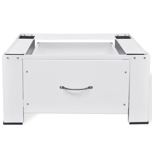 vidaXL Washing Machine Pedestal White with Drawer