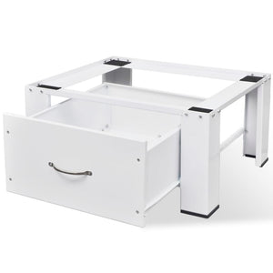 vidaXL Washing Machine Pedestal White with Drawer