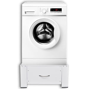 vidaXL Washing Machine Pedestal White with Drawer