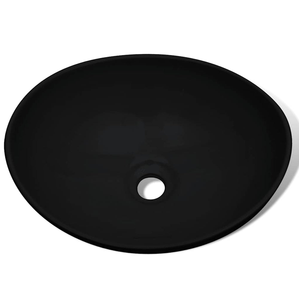 Keramik Waschbecken 40 x 33 cm Schwarz