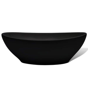 vidaXL Ceramic Wash Basin 40 x 33 cm Black