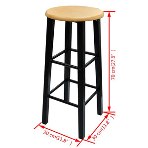 vidaXL 3-piece Bar Table and Stool Set Wood and Steel