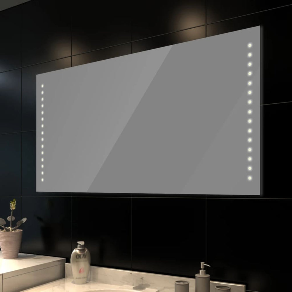 Badspiegel 100×60 cm mit LED-Leuchten