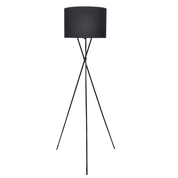 vidaXL Floor Lamp with Stand Black 139 cm