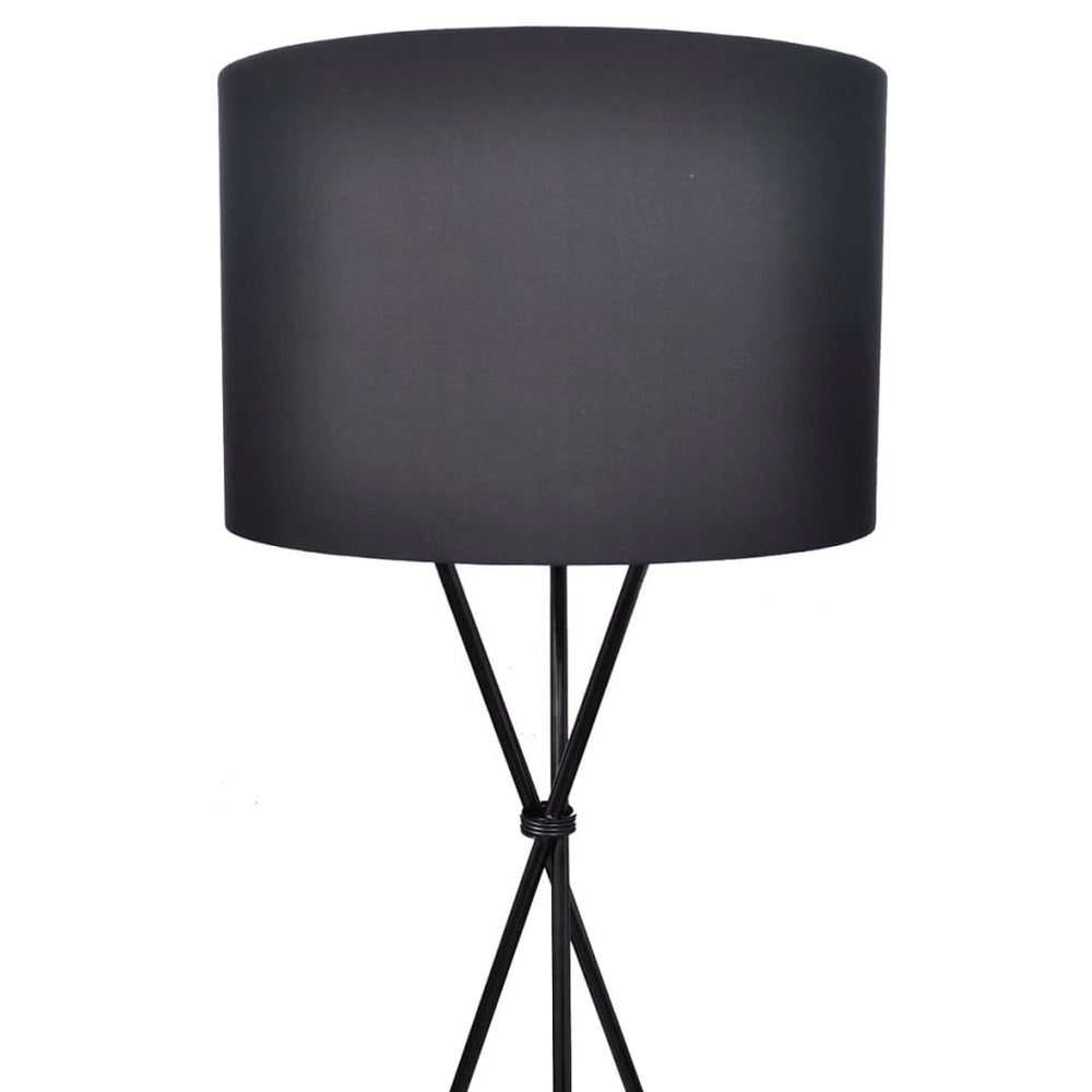 vidaXL Floor Lamp with Stand Black 139 cm