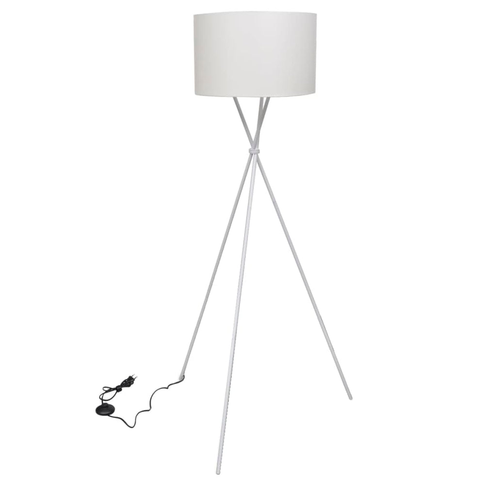 vidaXL Floor Lamp with Stand White 139 cm