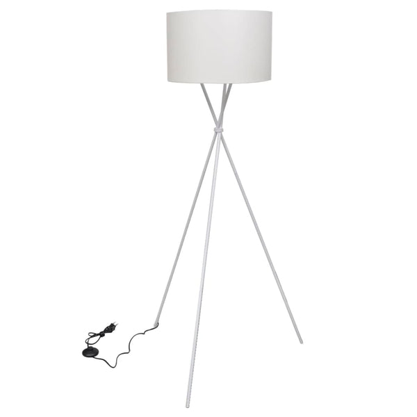 vidaXL Floor Lamp with Stand White 139 cm
