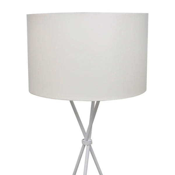 vidaXL Floor Lamp with Stand White 139 cm