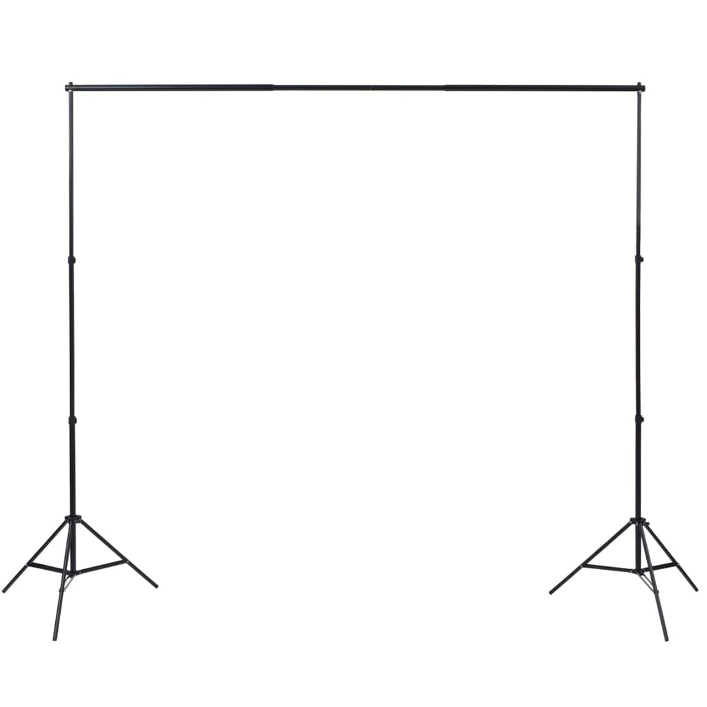 vidaXL Photo Studio Set 3 Cotton Backdrops Adjustable Frame 3x5m