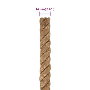 vidaXL Rope 100% Jute 14 mm 250 m